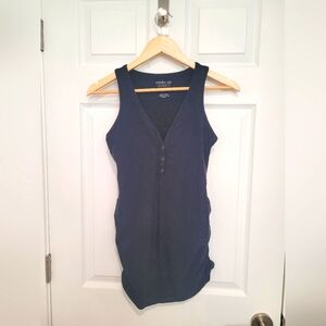 Black S Paisley Sky Maternity Tank Top